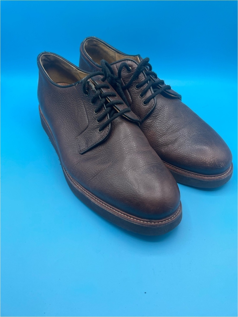 Samuel Hubbard Highlander Oxford brown pebble grain